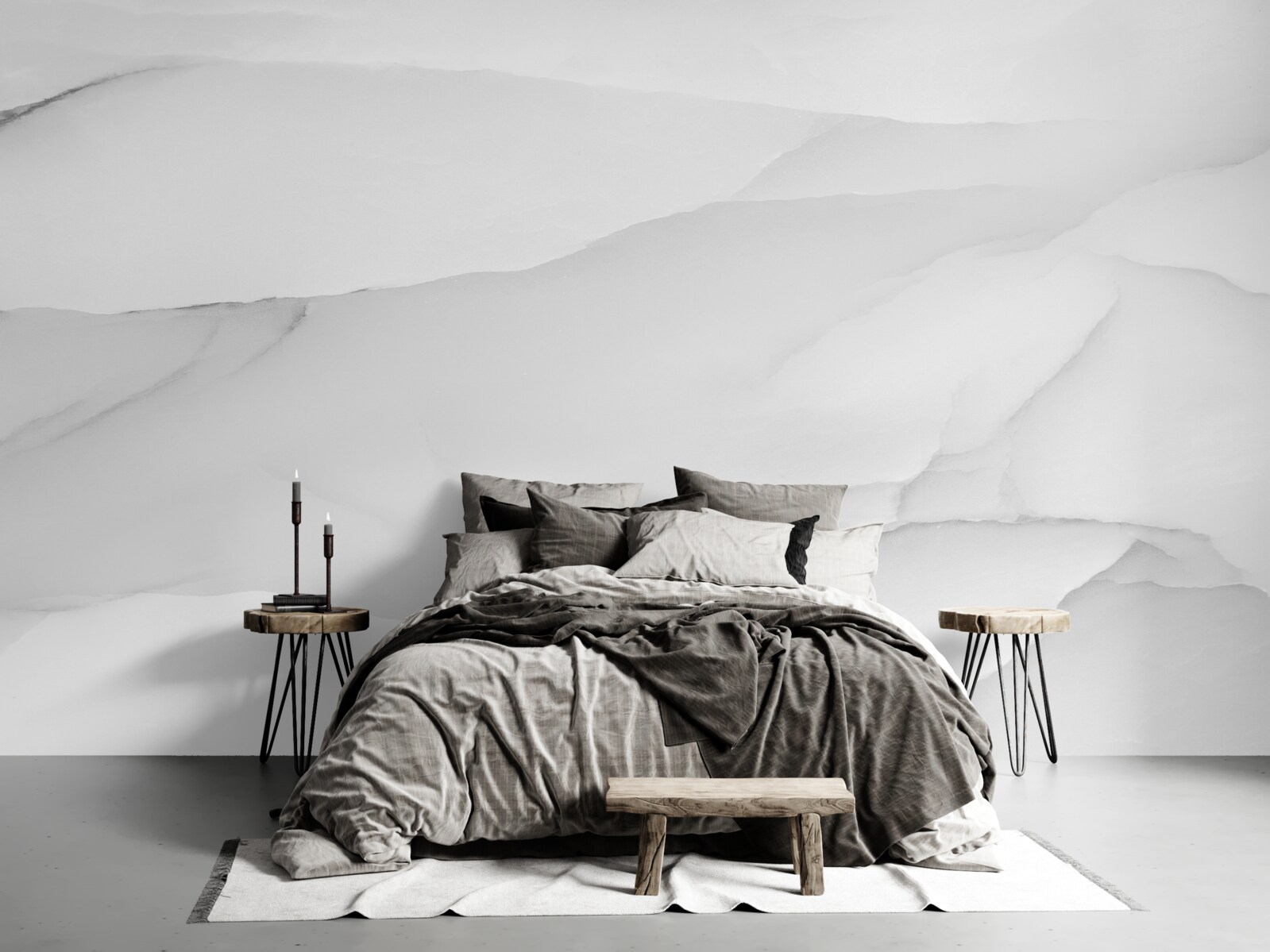 Fototapeta marmur pokryty jest gęstą mgłą