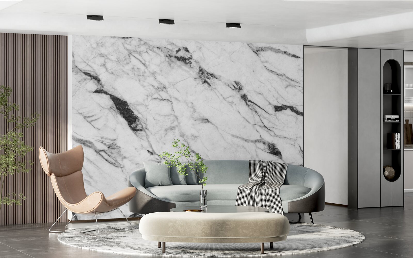 Fototapeta połączenie białego i niebieskiego dymu