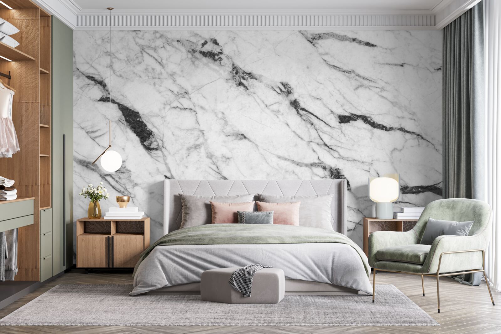 Fototapeta połączenie białego i niebieskiego dymu