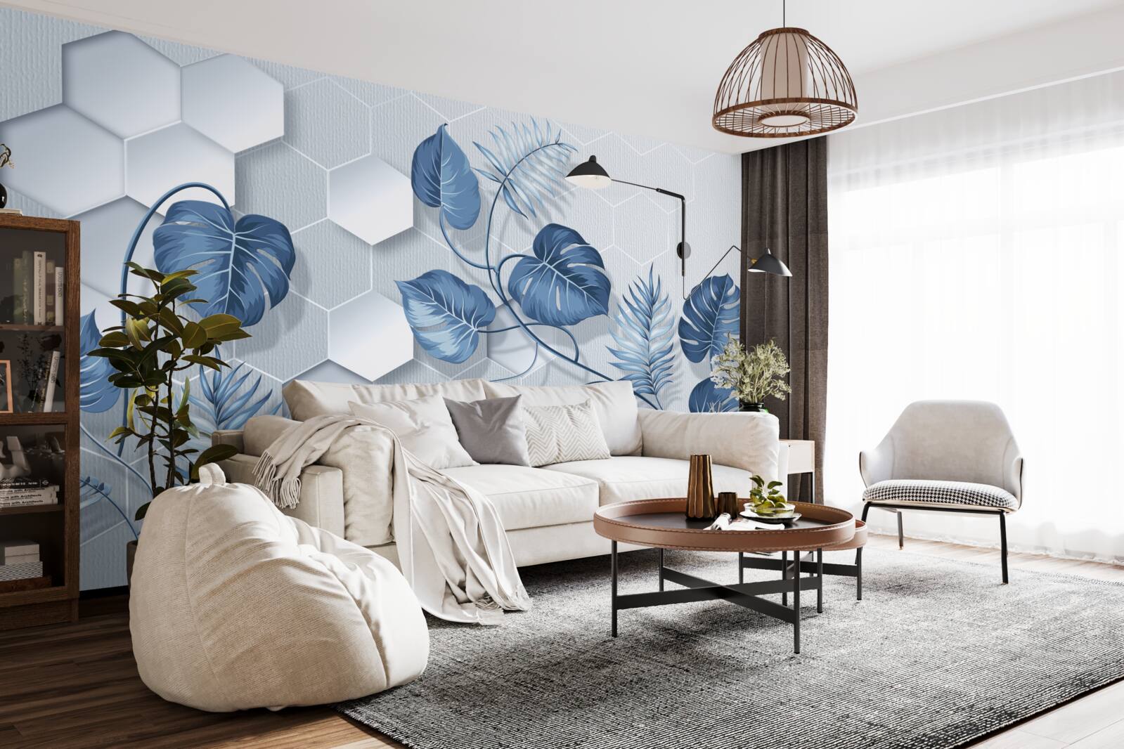 Fototapeta monstera na nieokreślonym tle