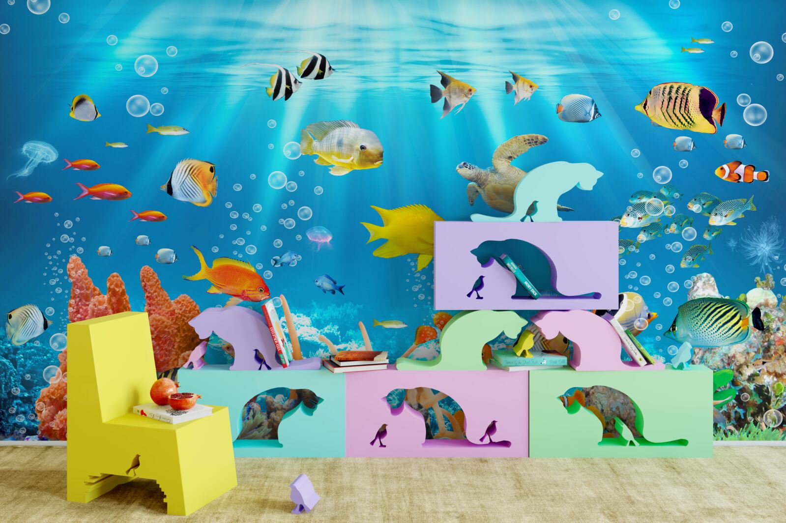 Fototapeta tętniący życiem świat podwodnych głębin