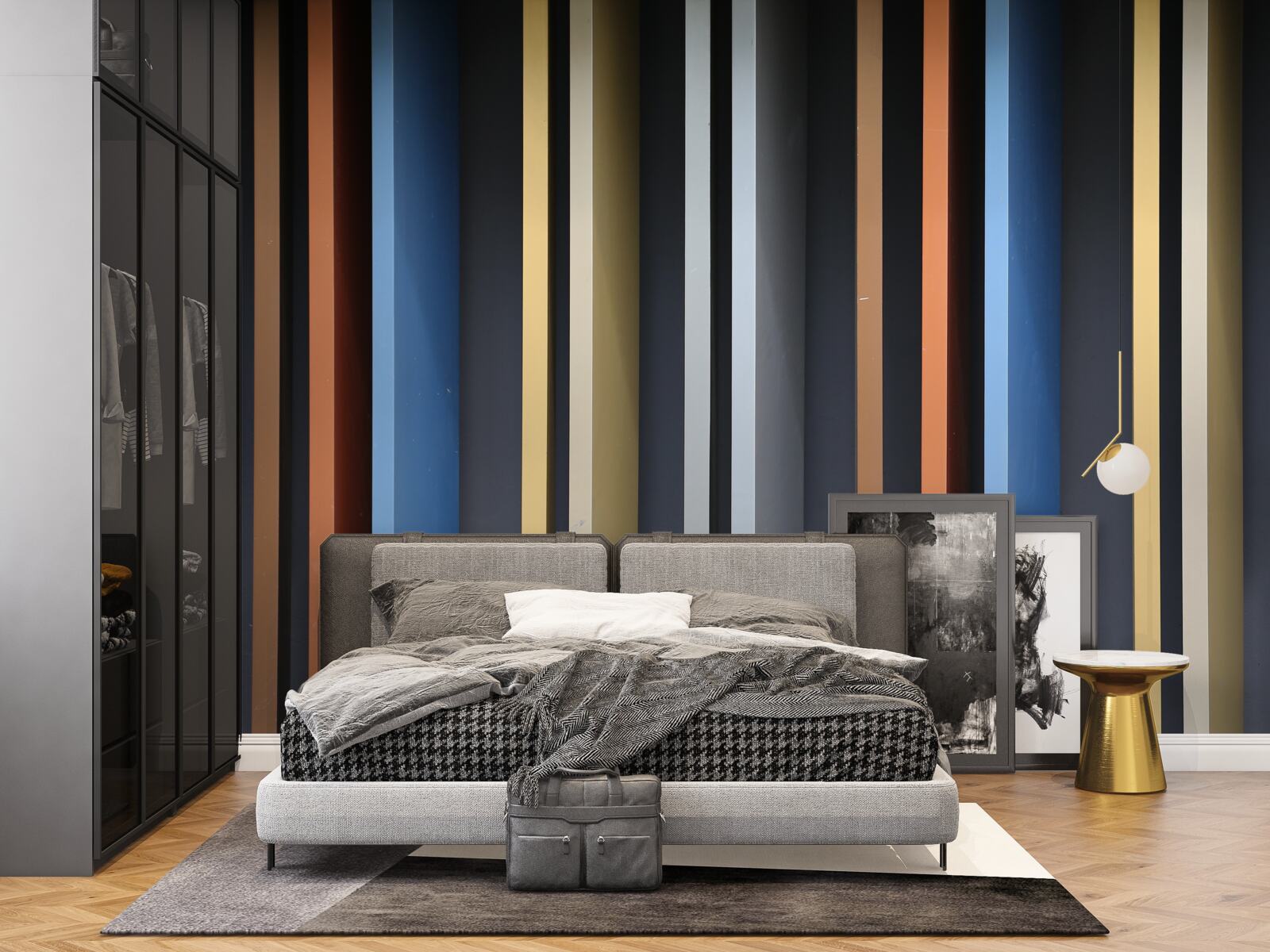 Fototapeta jasne kolorowe linie biegnące pionowo