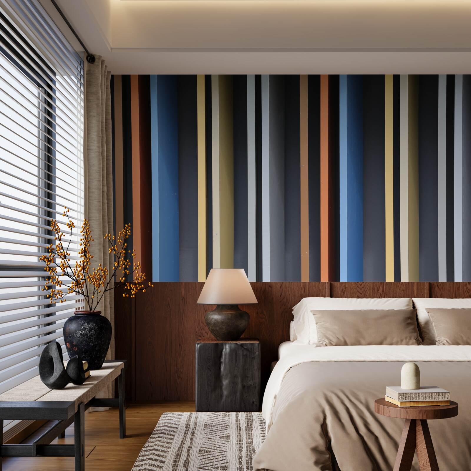 Fototapeta jasne kolorowe linie biegnące pionowo