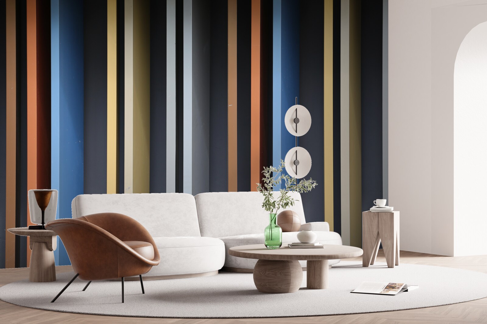 Fototapeta jasne kolorowe linie biegnące pionowo