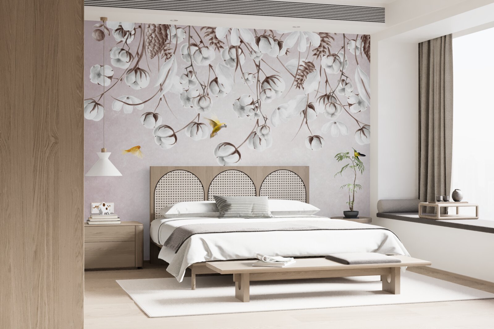 Fototapeta lekka bawełna na białym tle