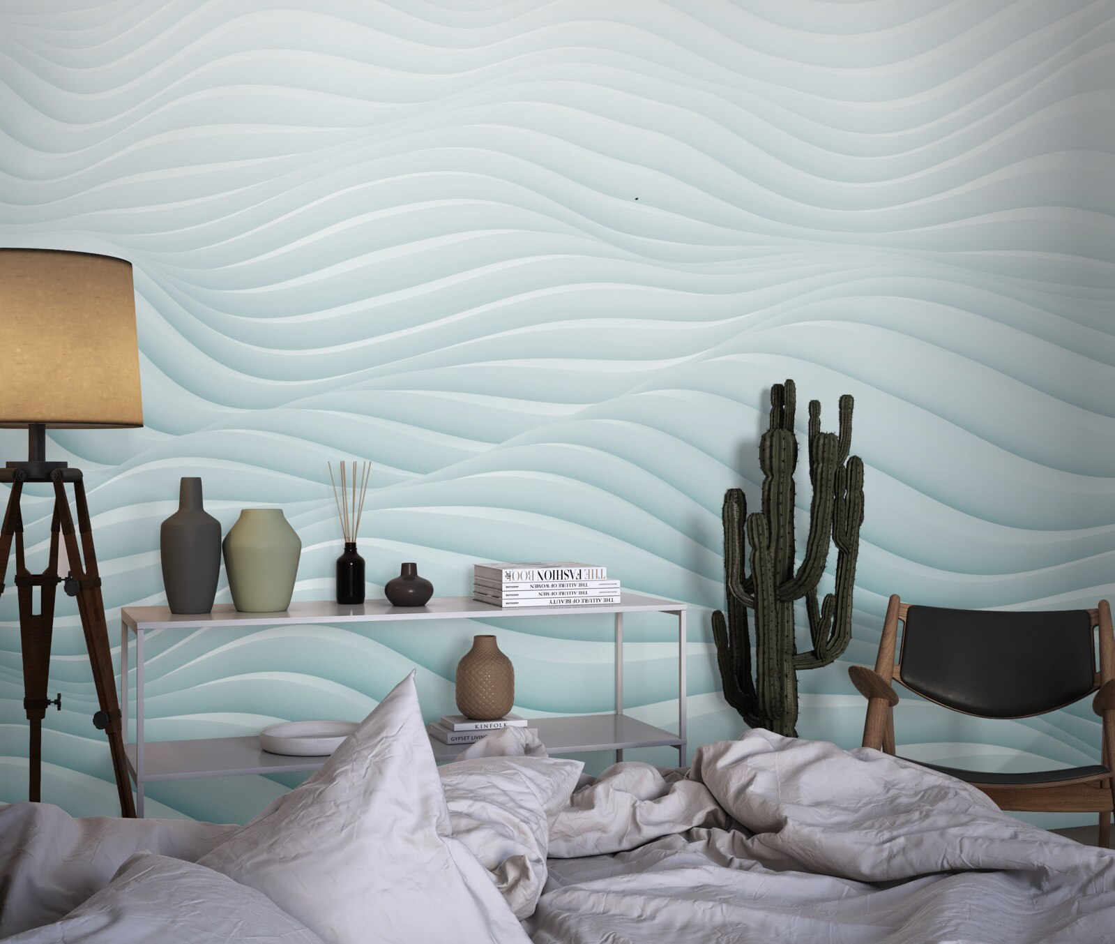 Fototapeta abstrakcja gładkich fal morskich