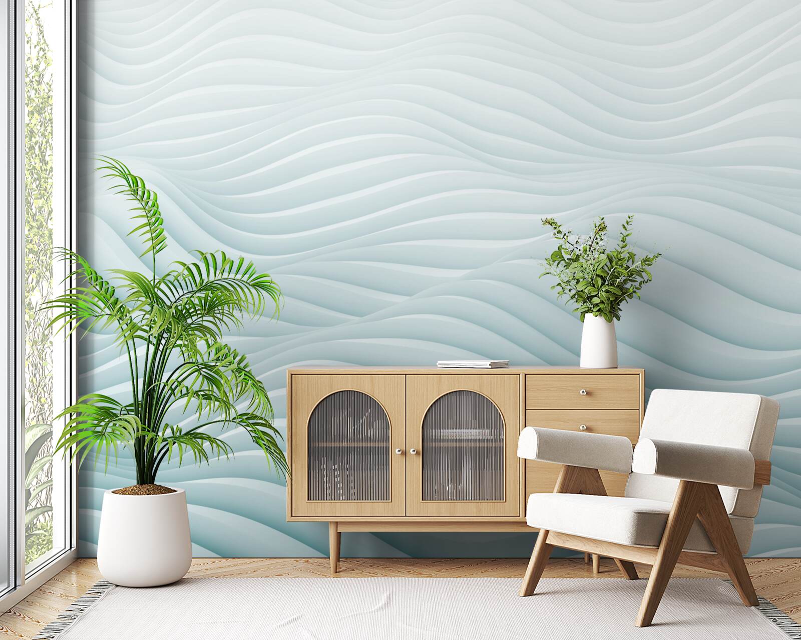 Fototapeta abstrakcja gładkich fal morskich