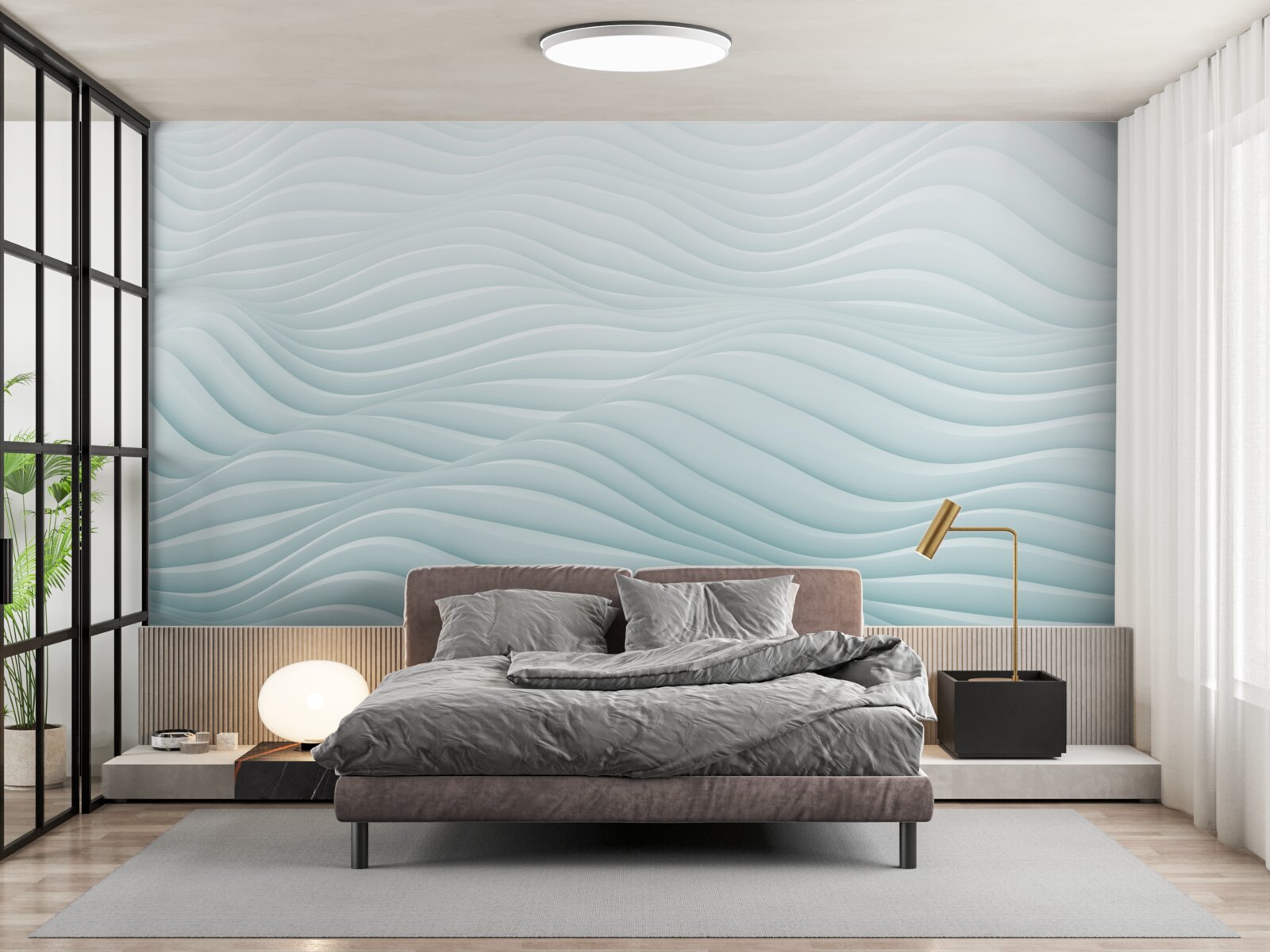 Fototapeta abstrakcja gładkich fal morskich