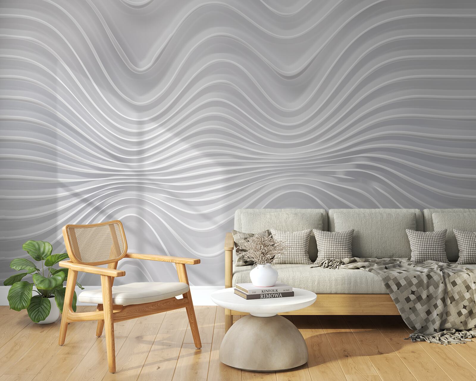 Fototapeta fale rozciągające się do nieskończoności w kierunku poziomym