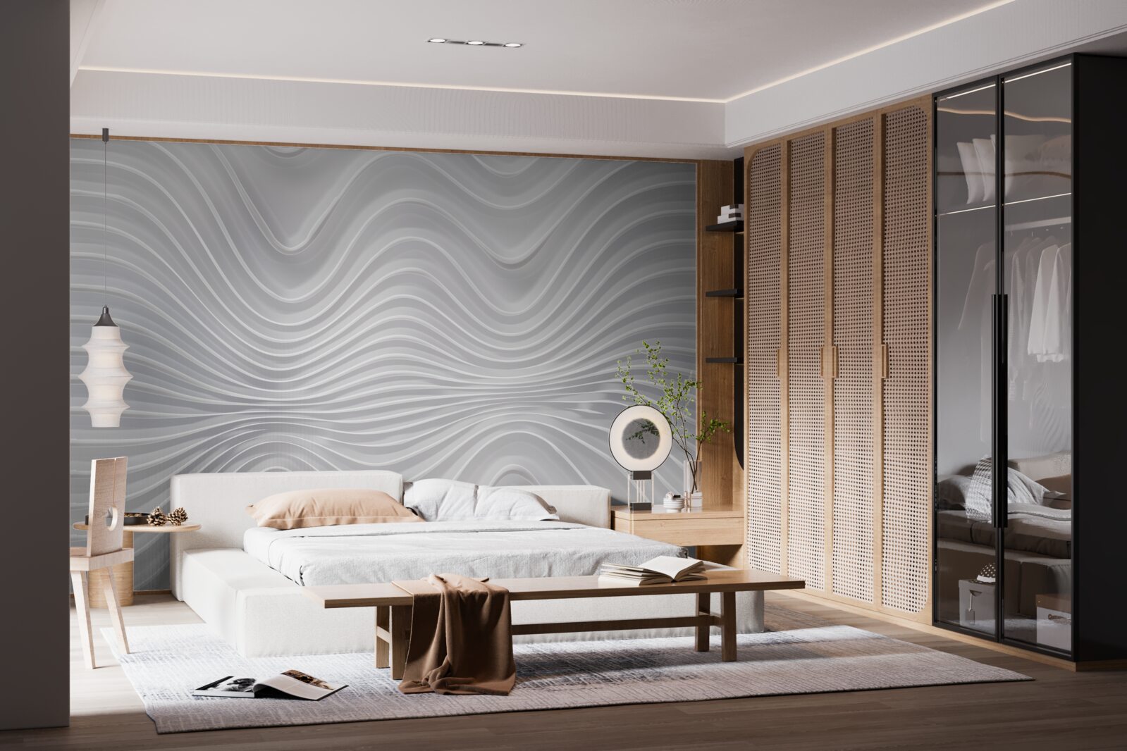 Fototapeta fale rozciągające się do nieskończoności w kierunku poziomym