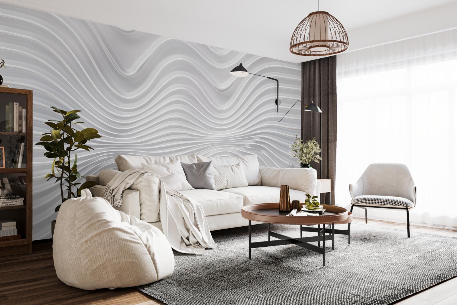 Fototapeta fale rozciągające się do nieskończoności w kierunku poziomym