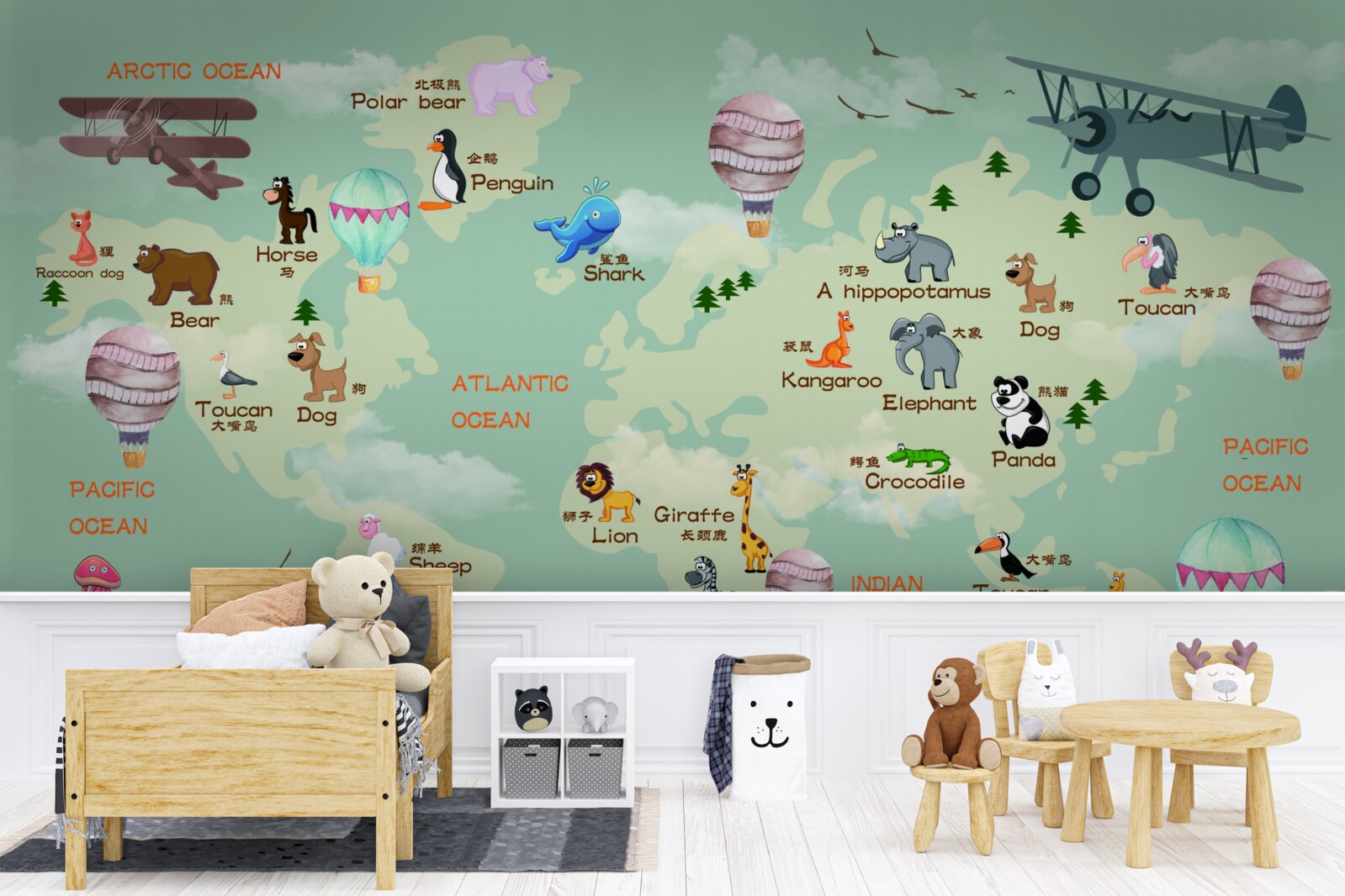 Fototapeta mapa świata dla dzieci