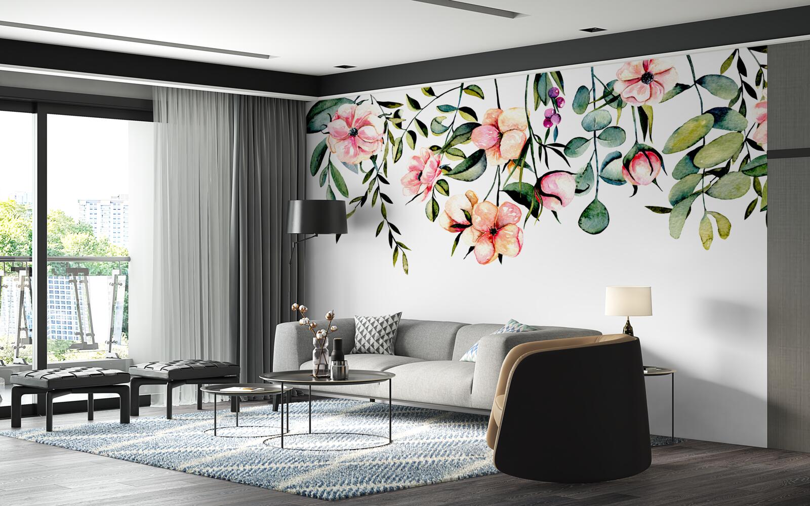 Fototapeta kwiaty rosnące latem