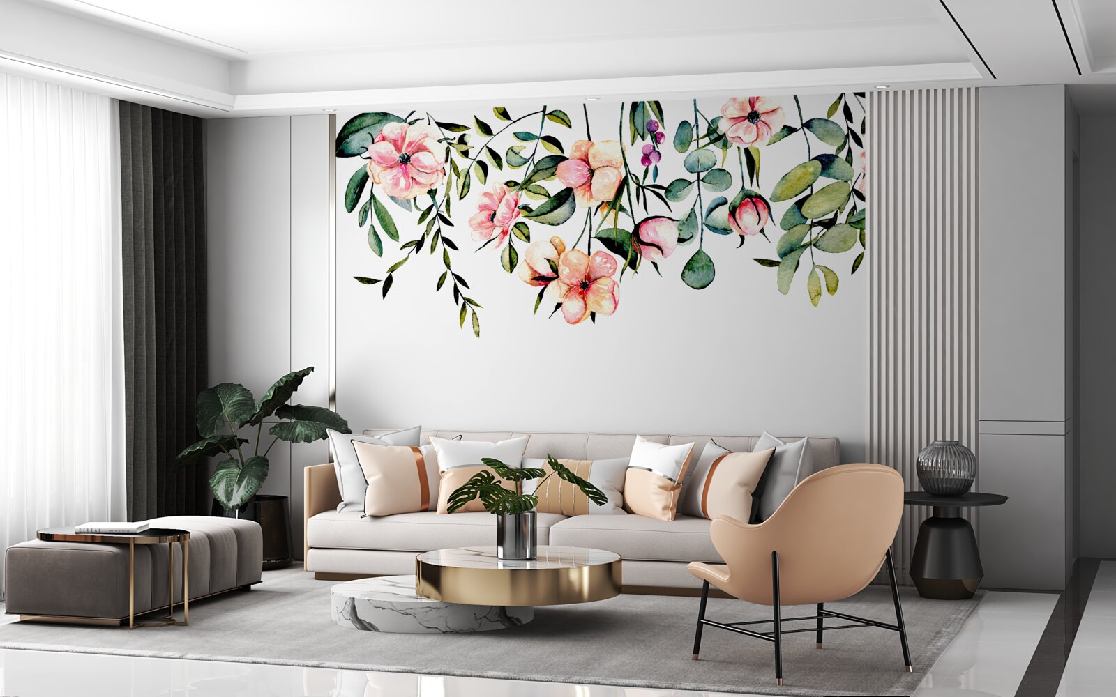 Fototapeta kwiaty rosnące latem