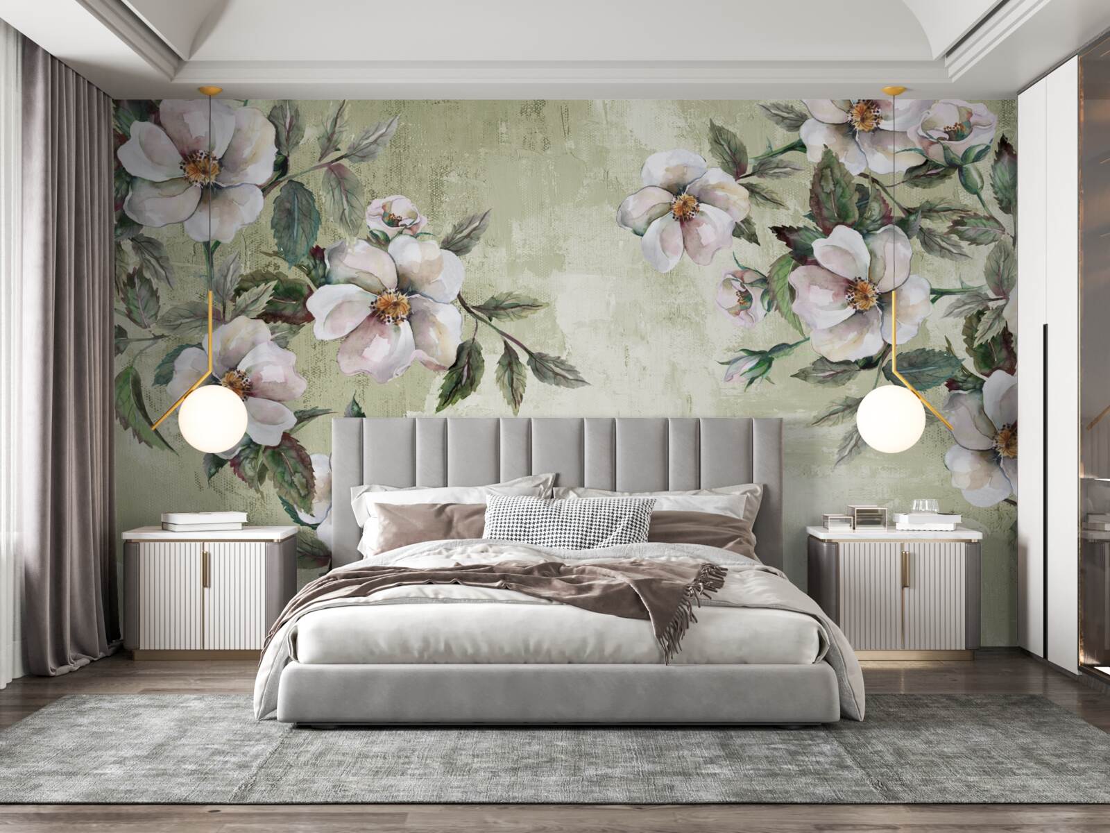 Fototapeta rozłożyste gałęzie śnieżnobiałej magnolii