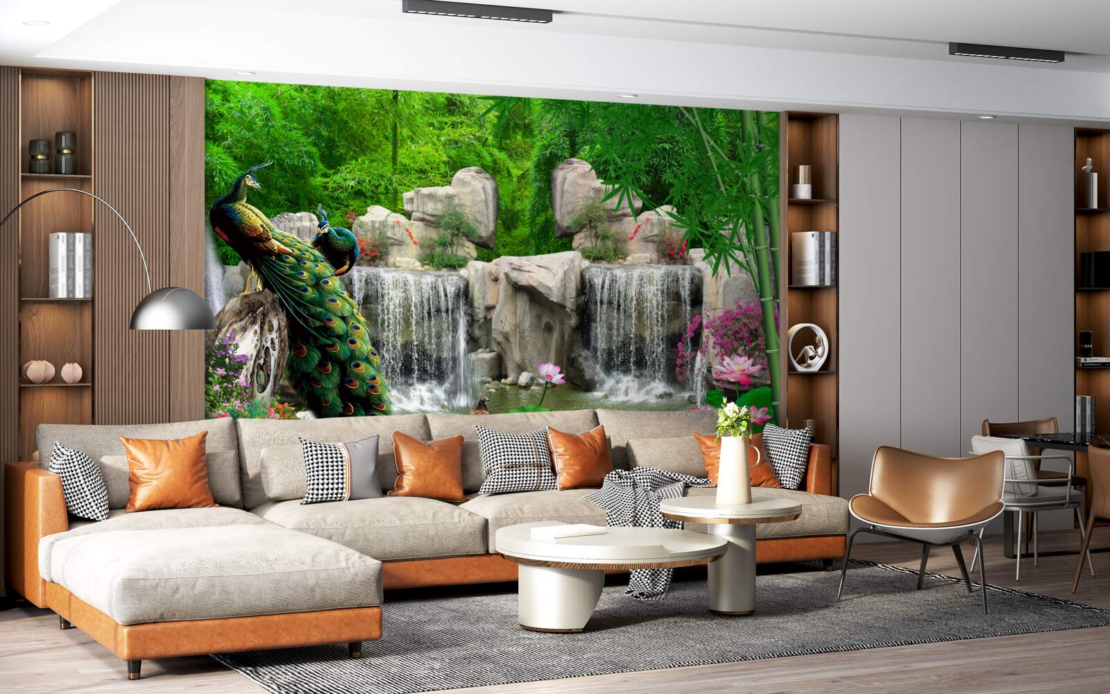 Fototapeta ciche stawy w bujnym, zielonym lesie