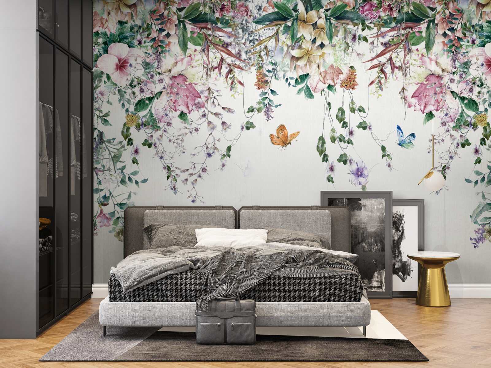 Fototapeta ogród, w którym latem kwitną rośliny ziemne