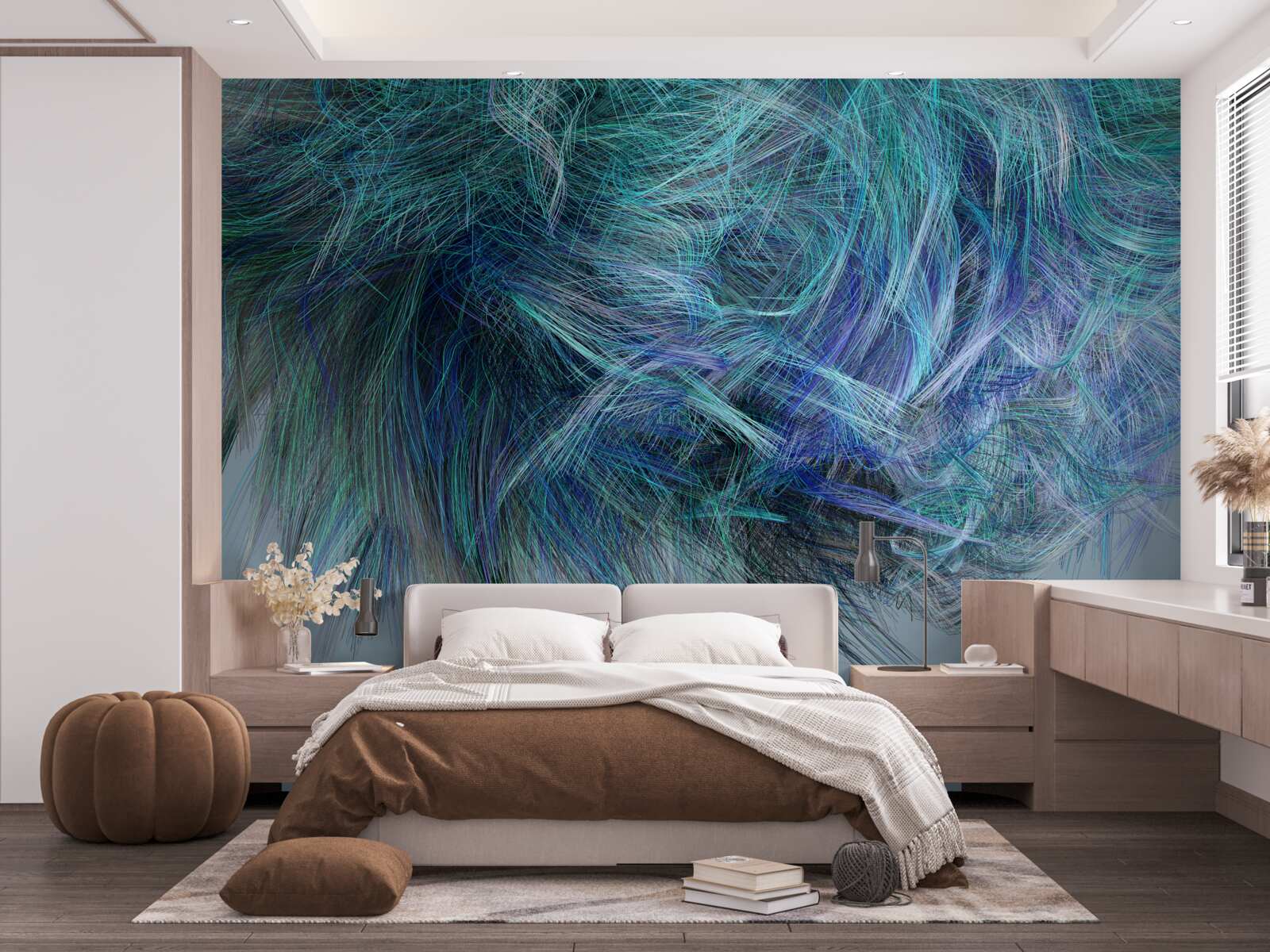 Fototapeta niezwykły bukiet wielobarwnych piór