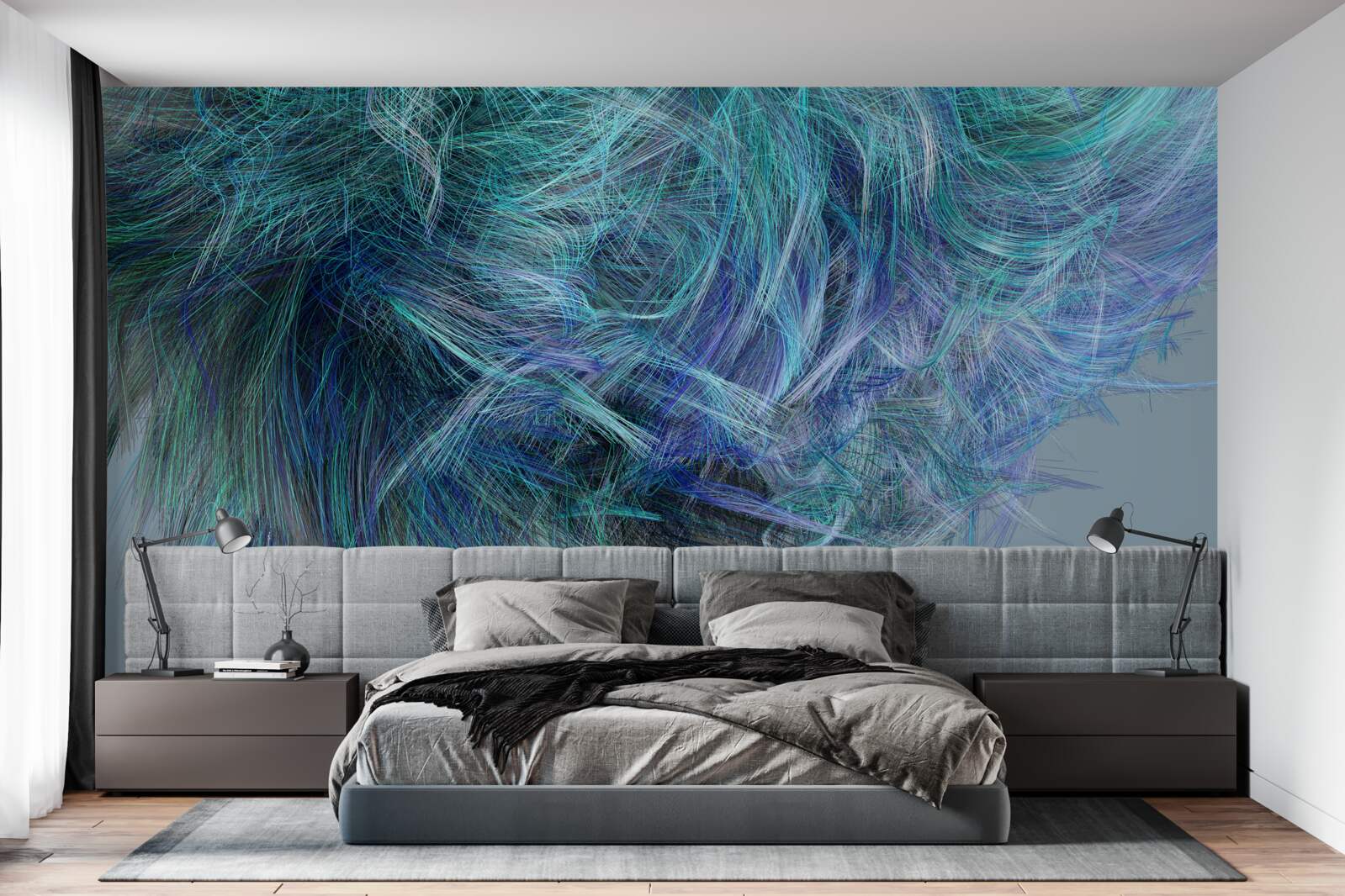 Fototapeta niezwykły bukiet wielobarwnych piór