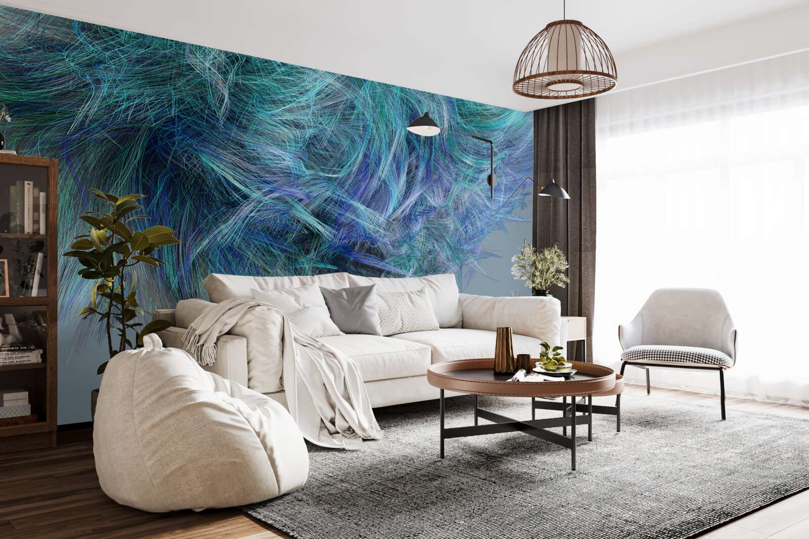 Fototapeta niezwykły bukiet wielobarwnych piór