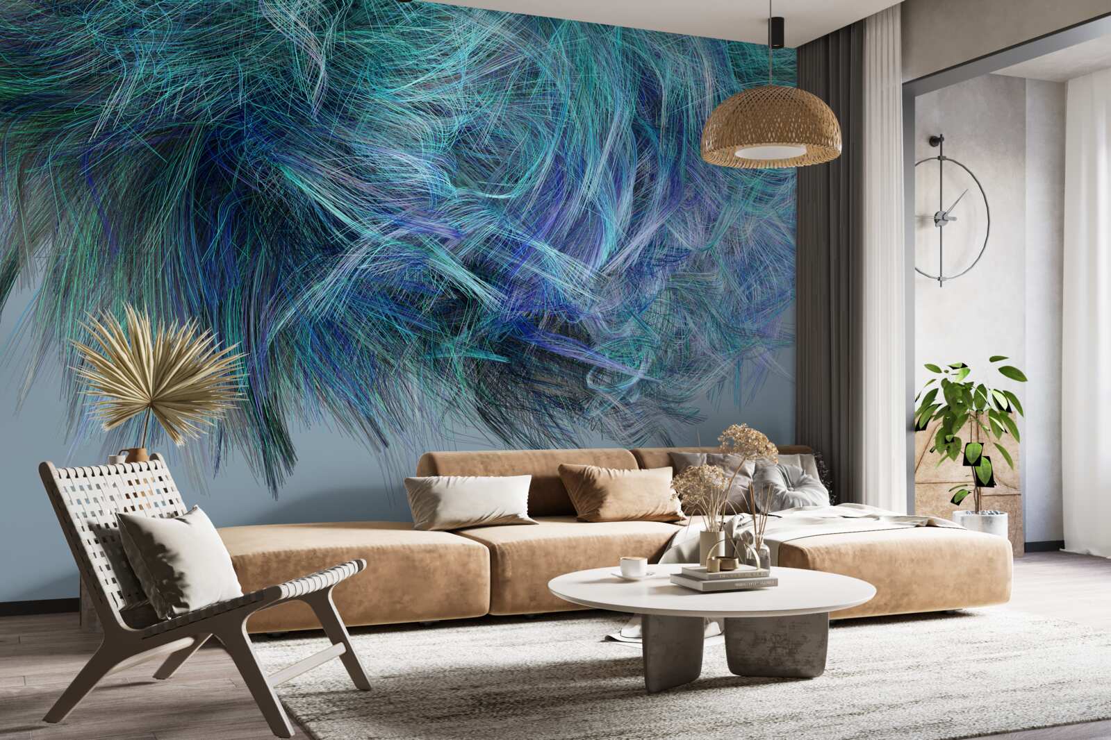 Fototapeta niezwykły bukiet wielobarwnych piór