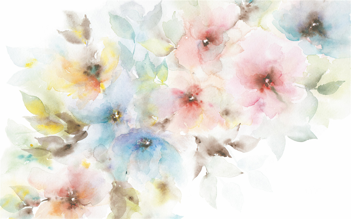 Fototapeta na jednej gałęzi kwitną jasne letnie pąki