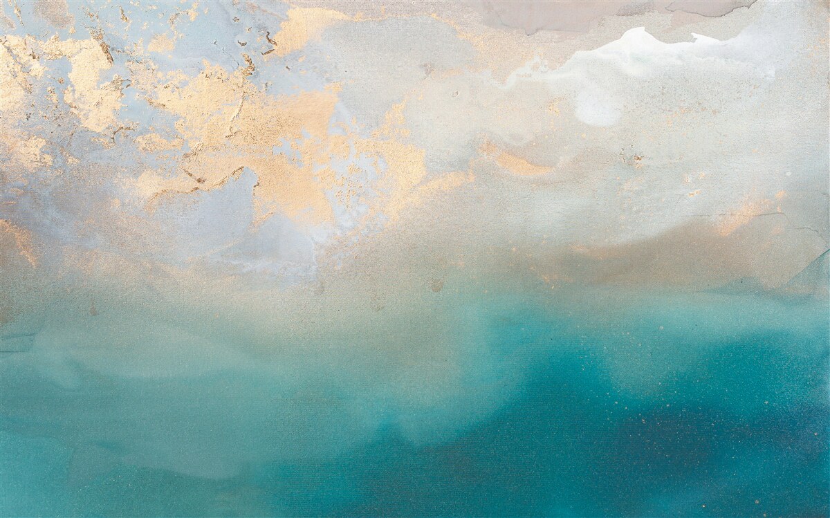 Fototapeta fale morskie o turkusowym kolorze, szaleją gwałtownie