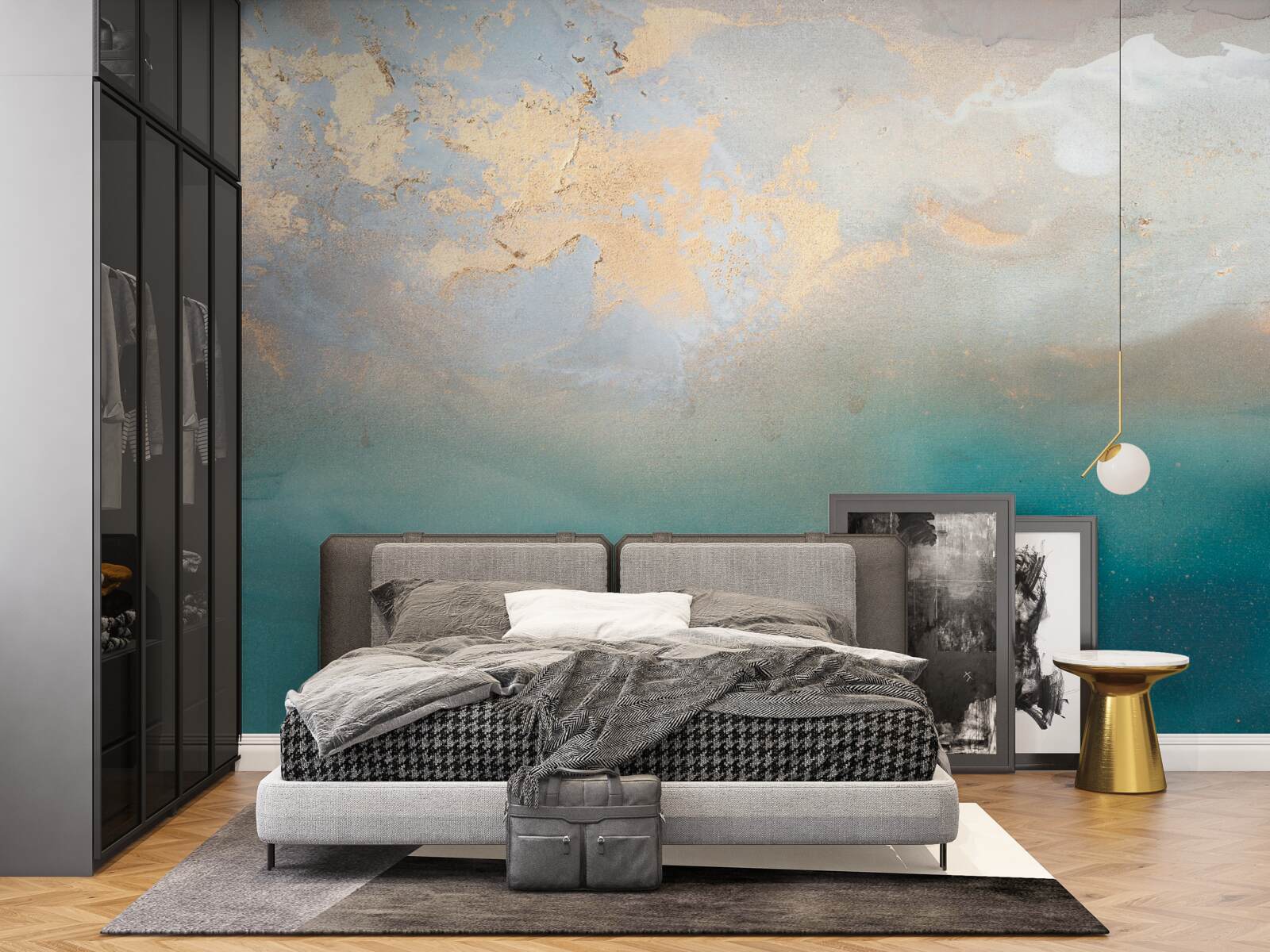 Fototapeta fale morskie o turkusowym kolorze, szaleją gwałtownie