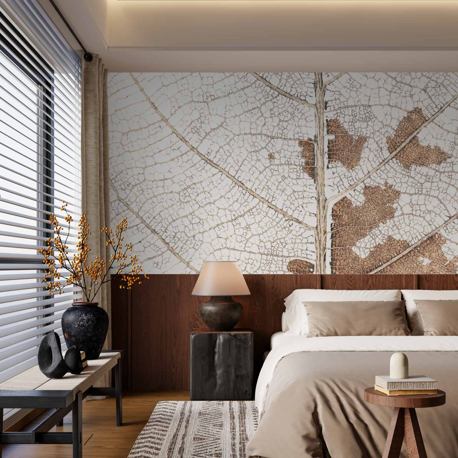 Fototapeta jesienny liść o unikalnej fakturze