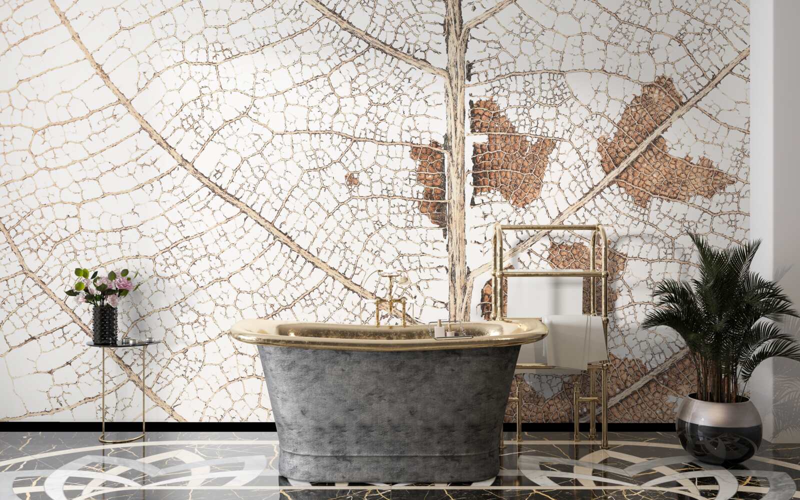 Fototapeta jesienny liść o unikalnej fakturze