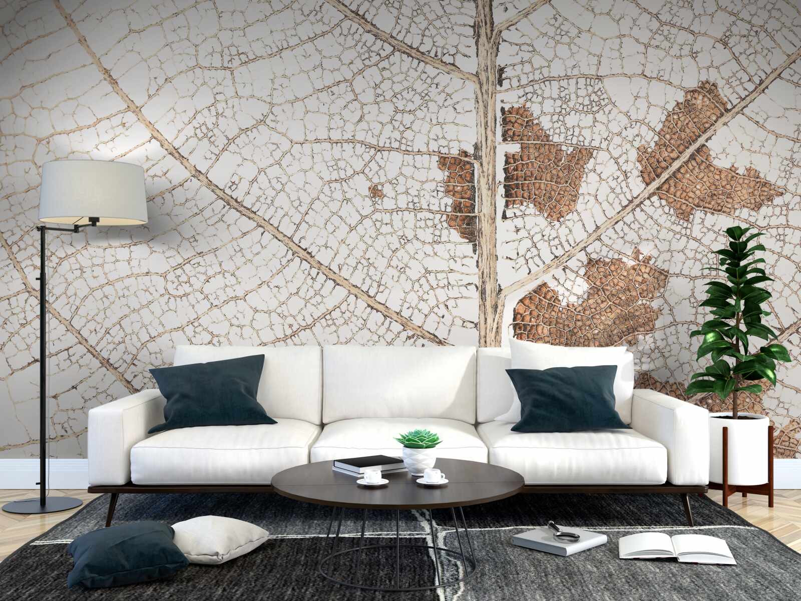 Fototapeta jesienny liść o unikalnej fakturze