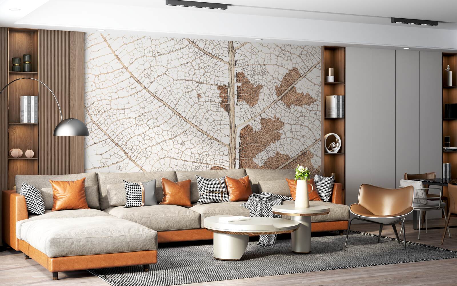 Fototapeta jesienny liść o unikalnej fakturze