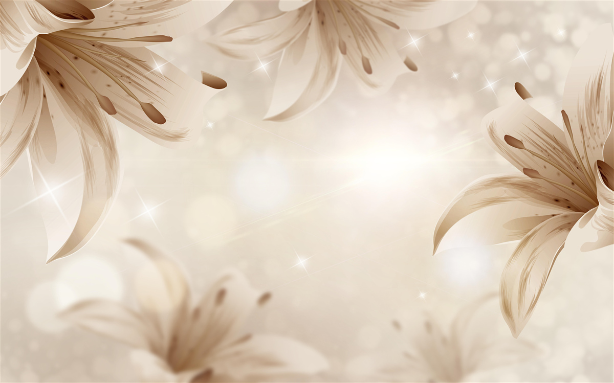 Fototapeta miękki bukiet jasnych lilii