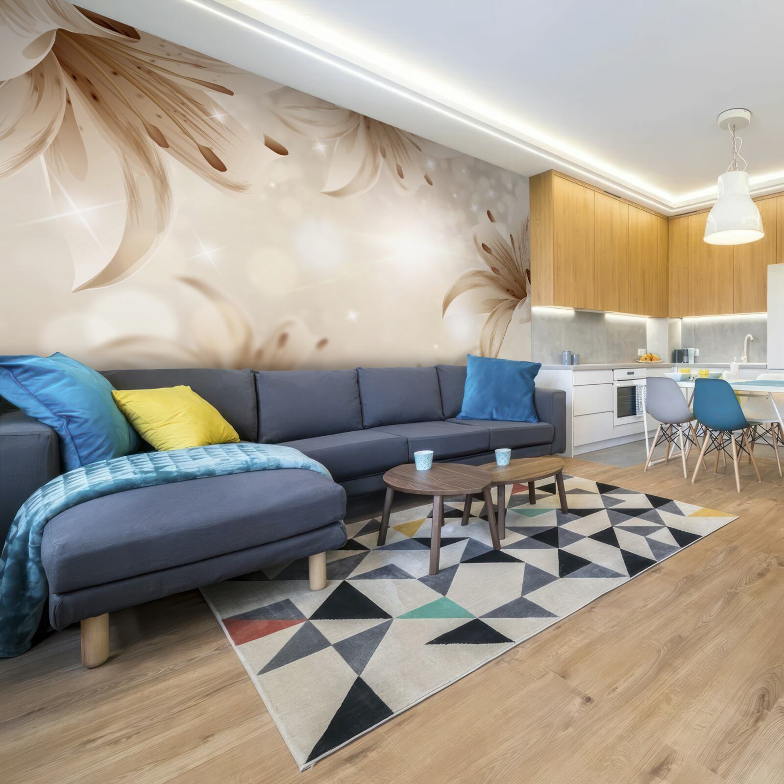 Fototapeta miękki bukiet jasnych lilii