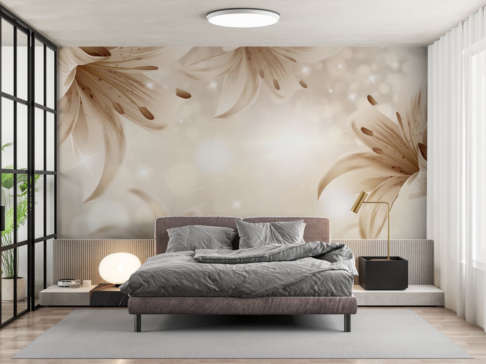 Fototapeta miękki bukiet jasnych lilii