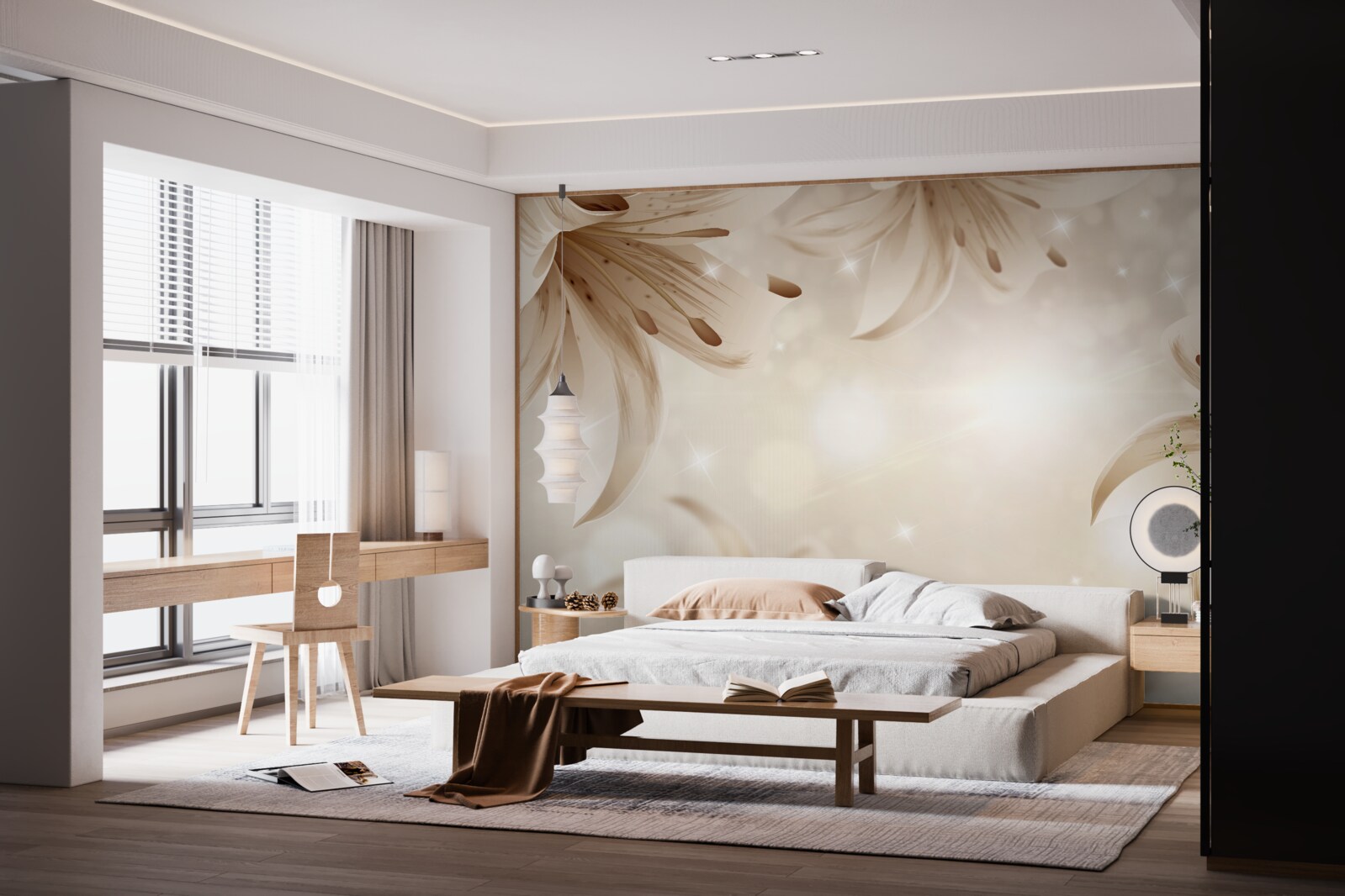 Fototapeta miękki bukiet jasnych lilii