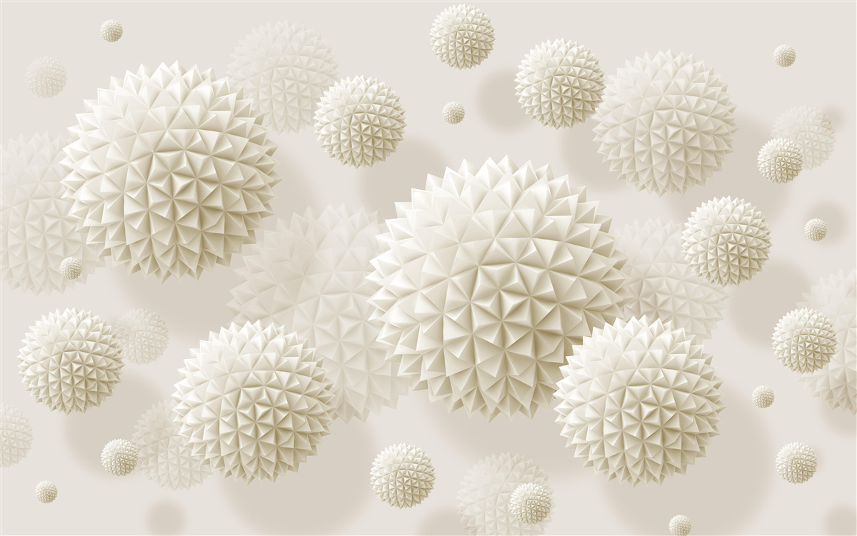 Fototapeta ostre kule unoszące się w stanie nieważkości