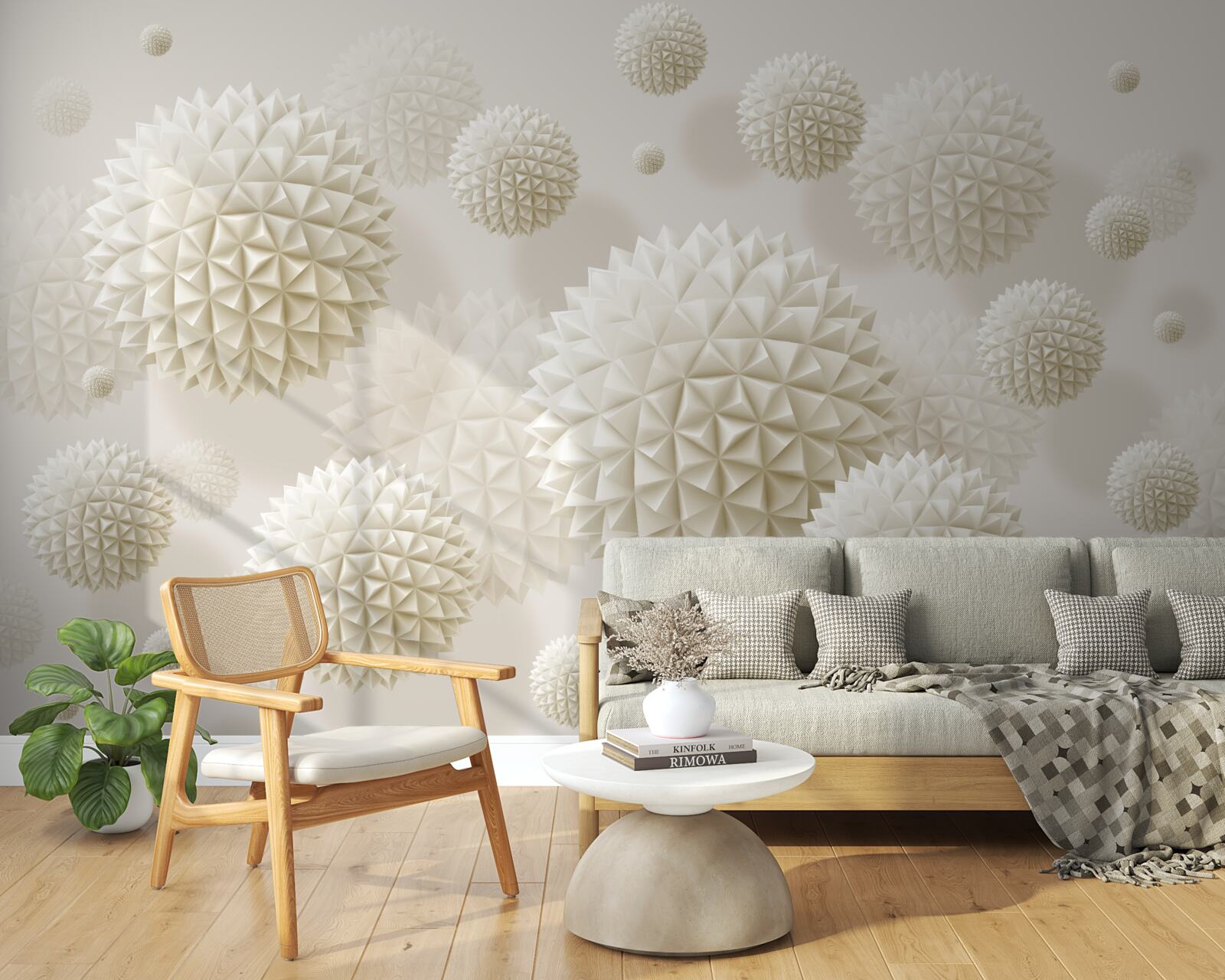 Fototapeta ostre kule unoszące się w stanie nieważkości