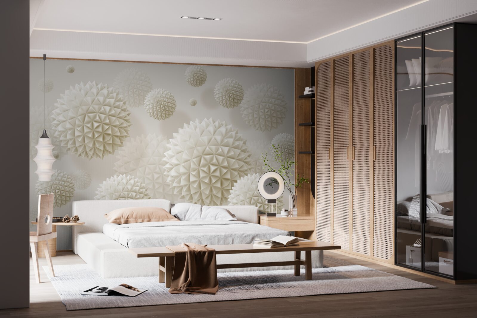 Fototapeta ostre kule unoszące się w stanie nieważkości