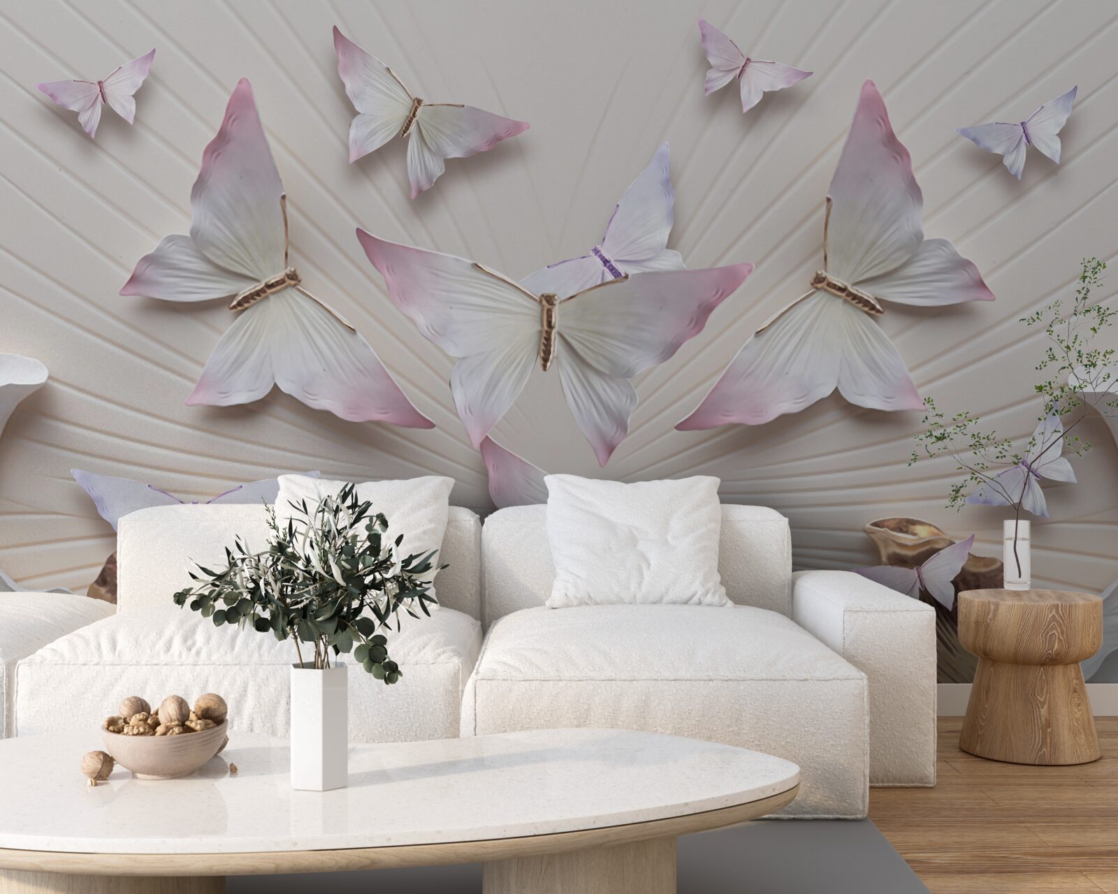 Fototapeta stado motyli wznoszące się ku niebu