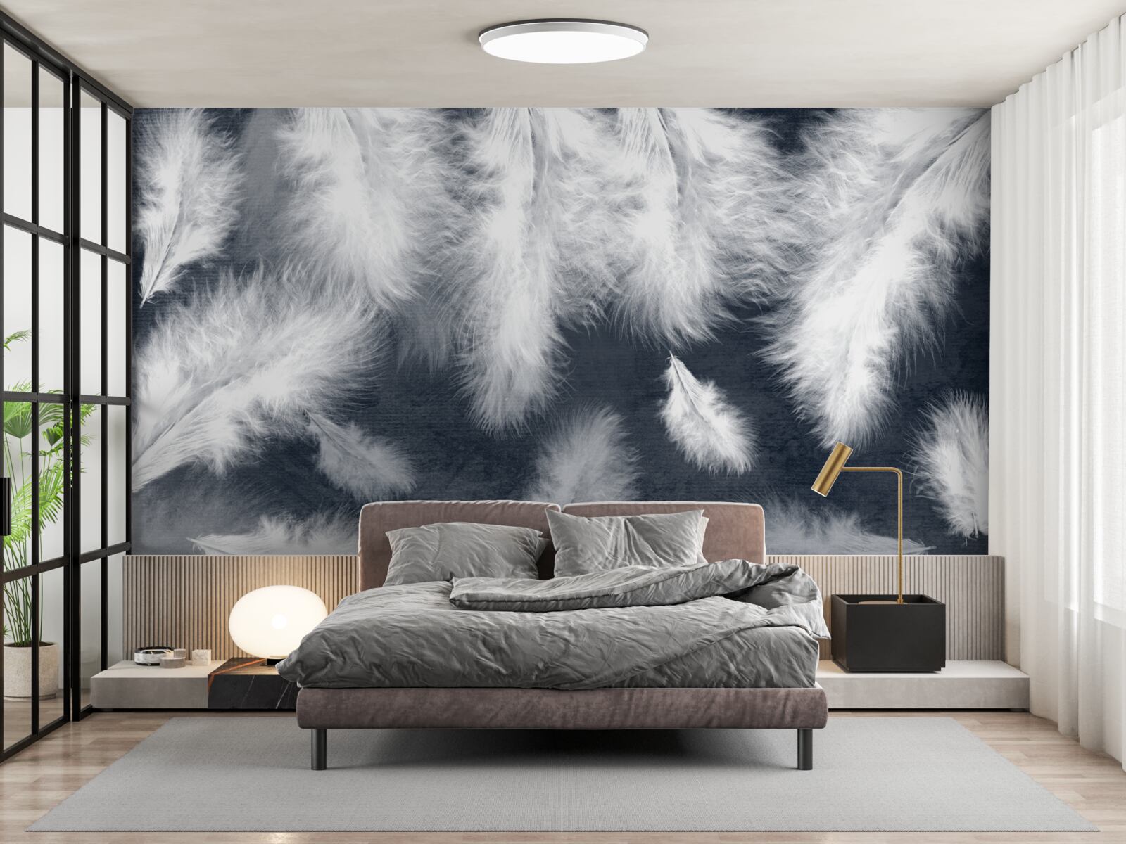 Fototapeta gęste pływające pióra