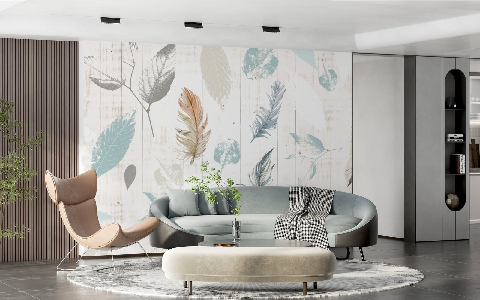 Fototapeta Ślady jesiennych liści tropikalnych