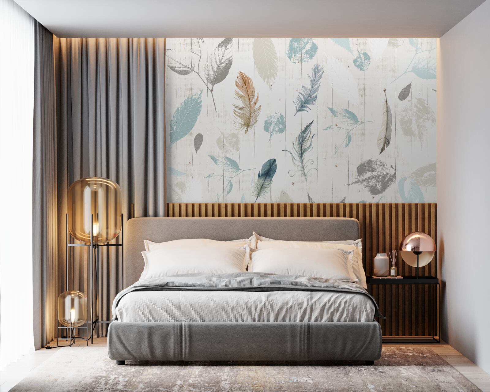 Fototapeta Ślady jesiennych liści tropikalnych