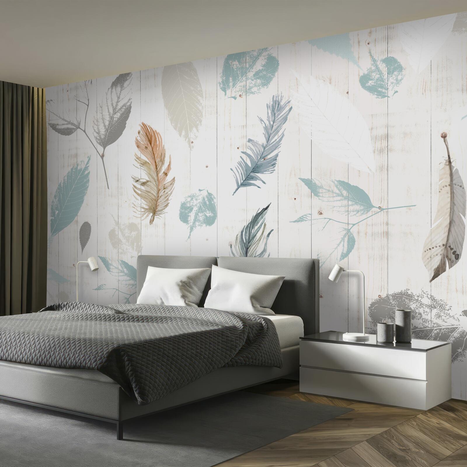 Fototapeta Ślady jesiennych liści tropikalnych