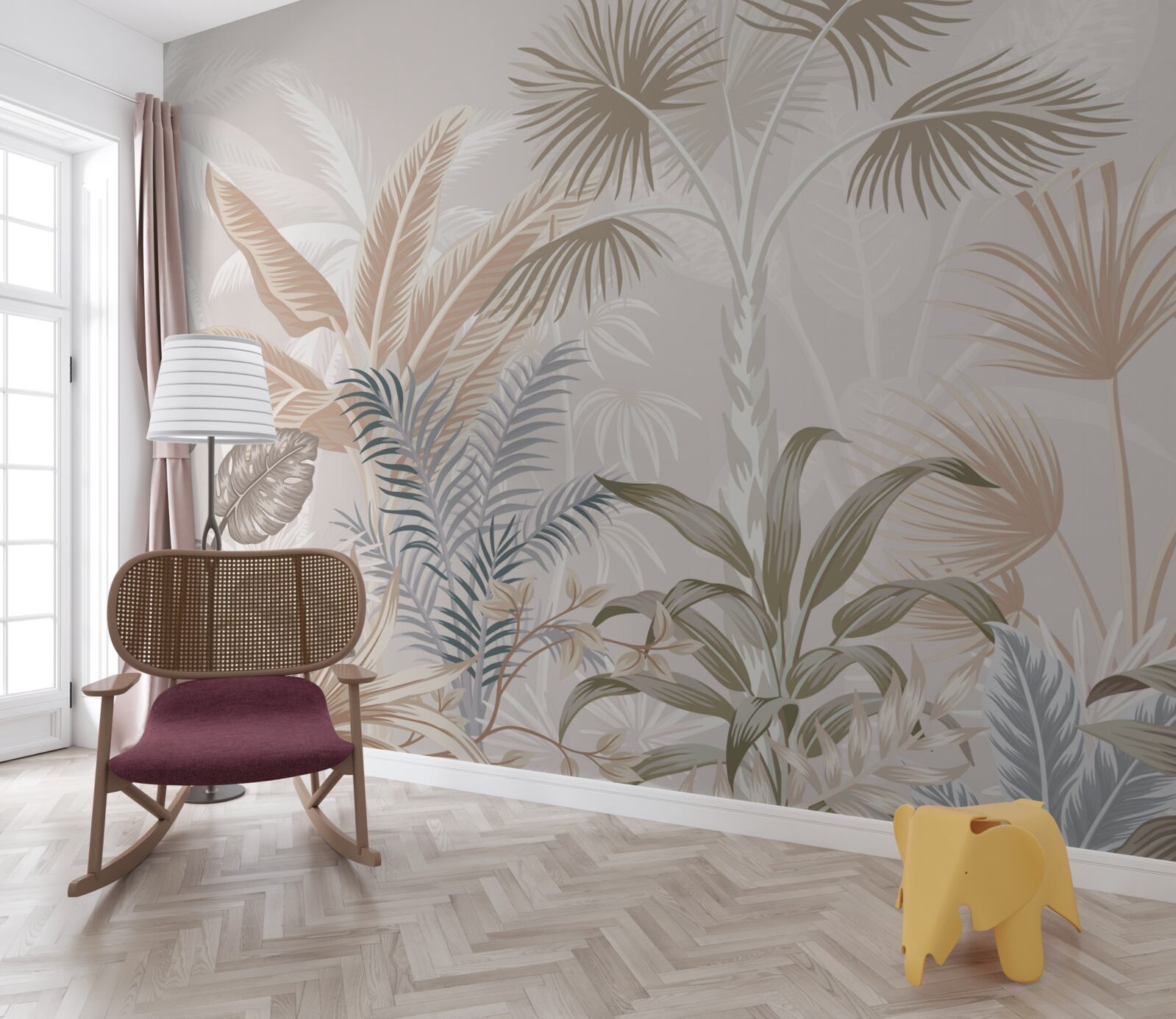 Fototapeta rośliny tropikalne pod letnimi prysznicami