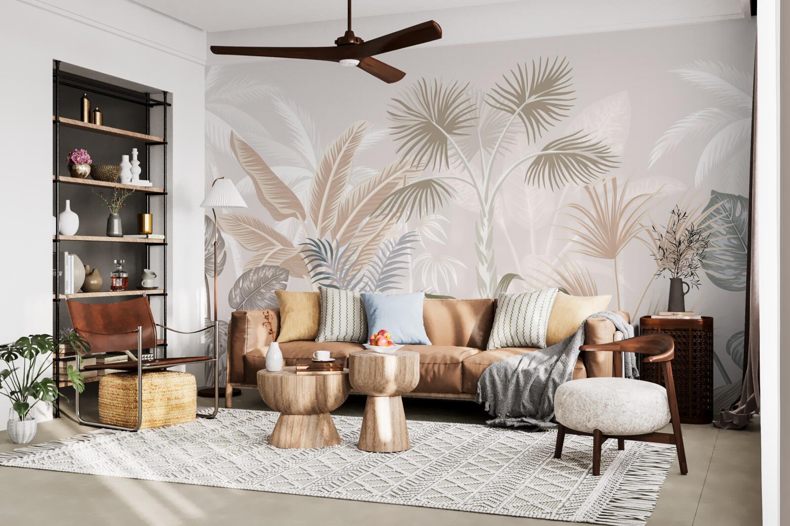 Fototapeta rośliny tropikalne pod letnimi prysznicami