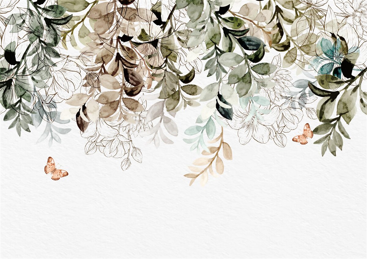 Fototapeta motyle krążą pod gęstą pokrywą liści