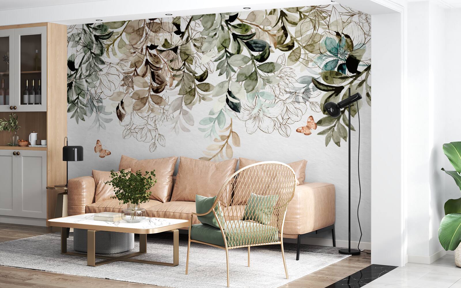 Fototapeta motyle krążą pod gęstą pokrywą liści