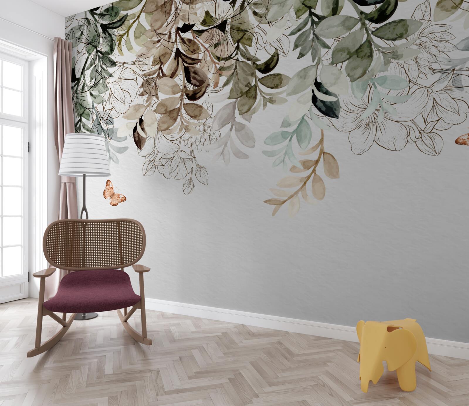 Fototapeta motyle krążą pod gęstą pokrywą liści