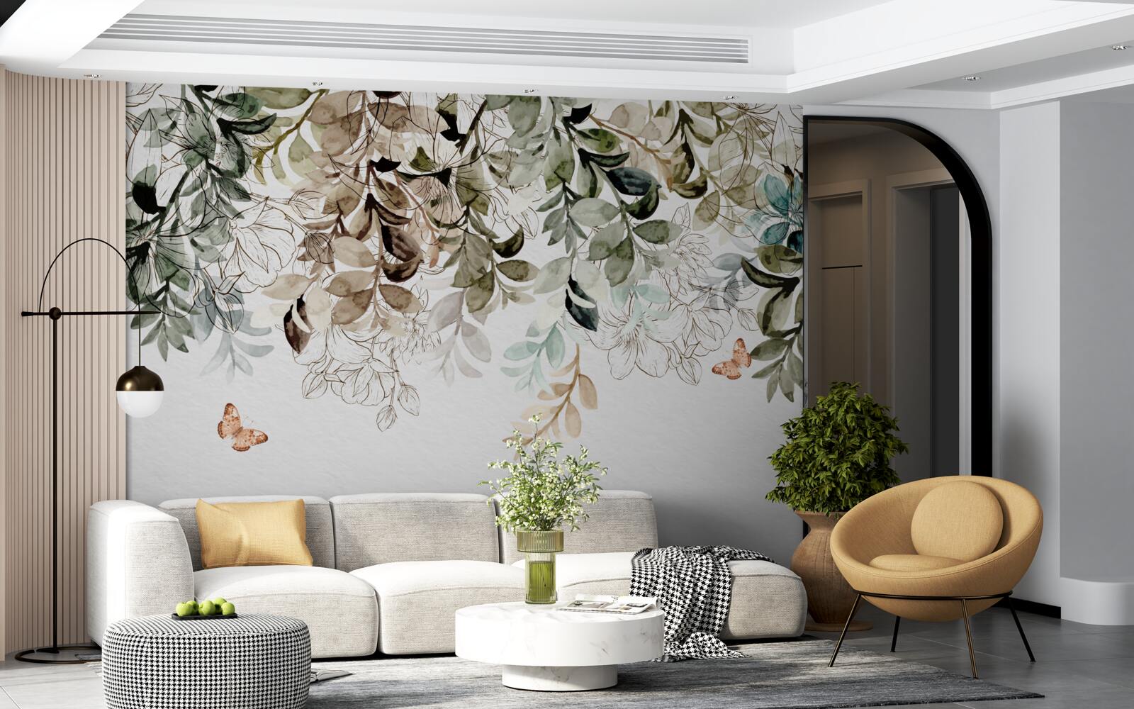 Fototapeta motyle krążą pod gęstą pokrywą liści